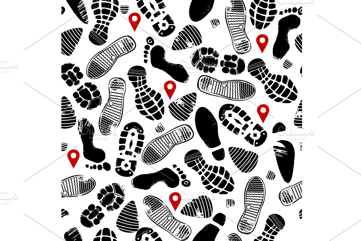 Men and women shoe impressions, a Texture Illustration by Vectorbuum