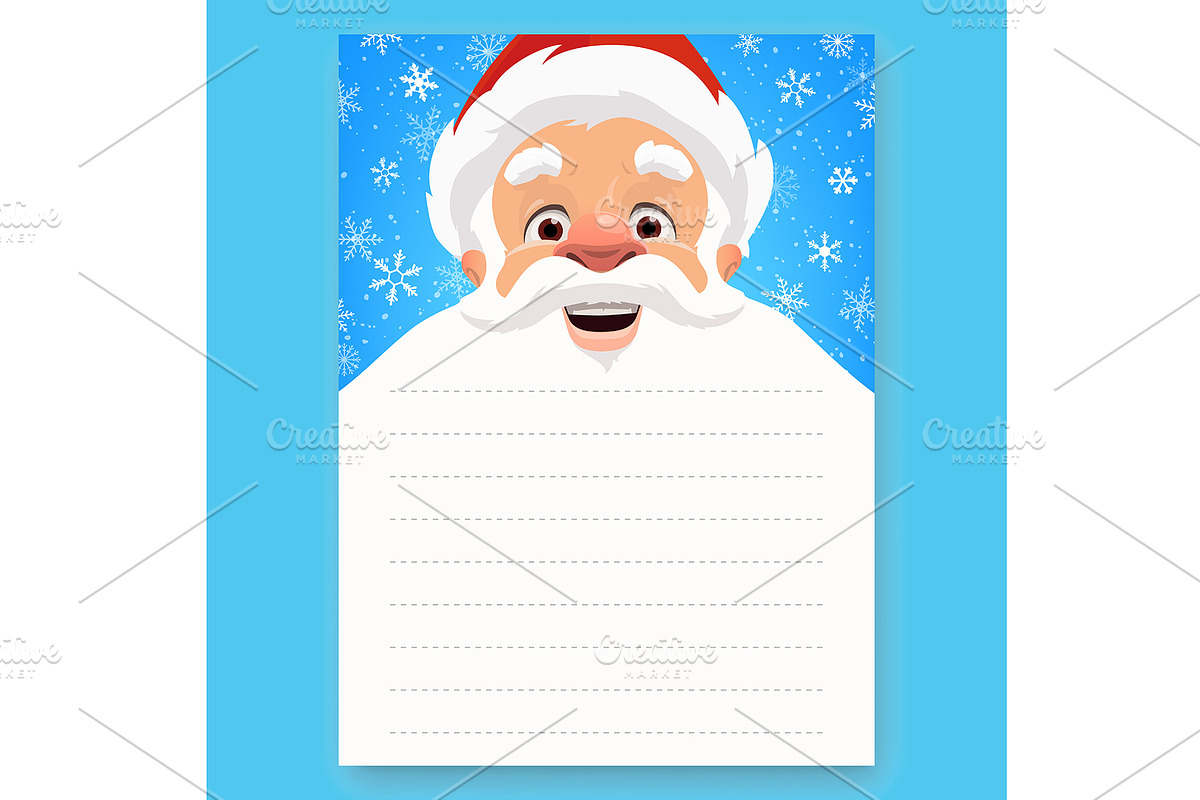 Christmas invite template with Santa, an Illustration by Vector Tradition (Photo 1 of 3)