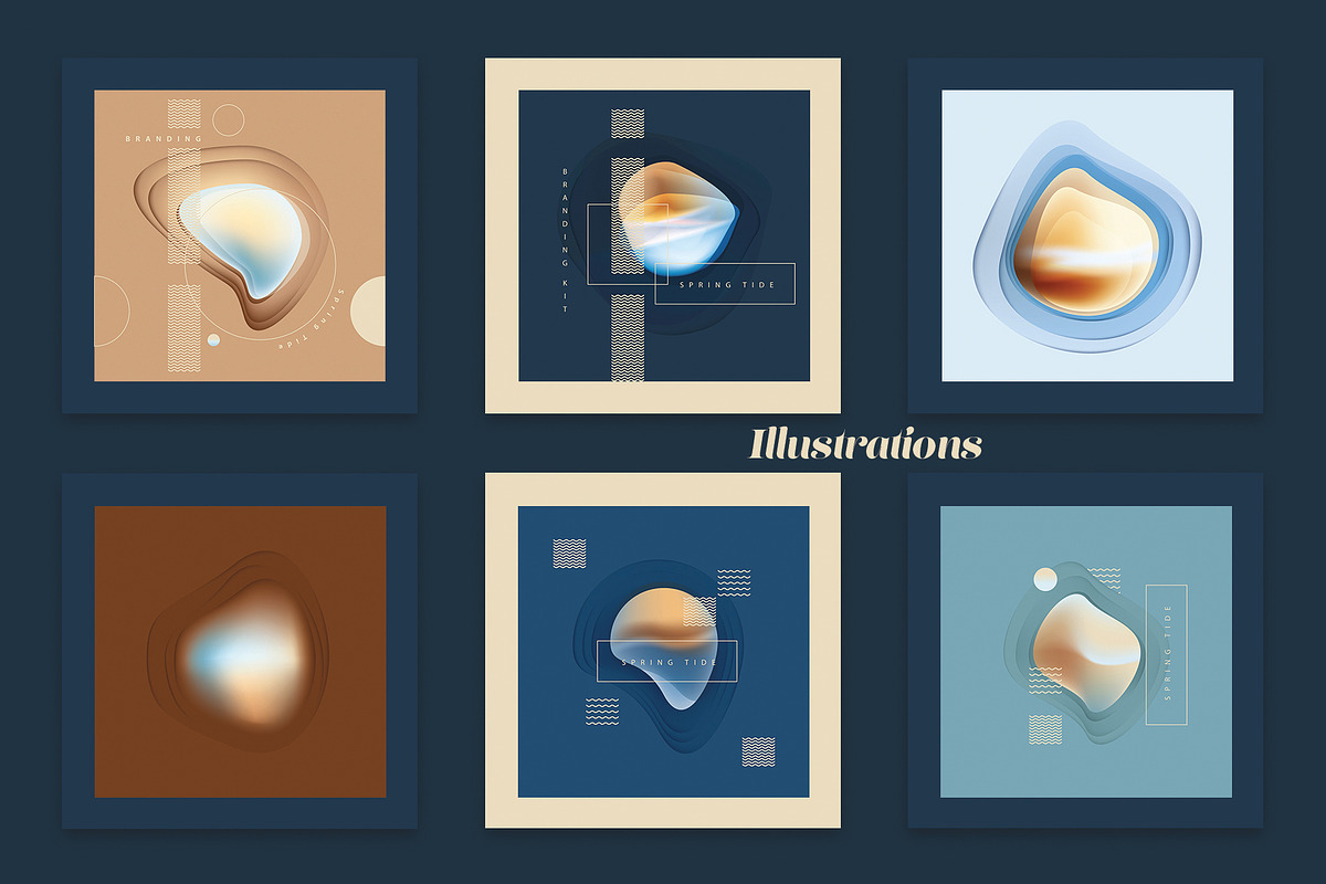 Spring Tide Branding Collection, a Texture Graphic by Polar Vectors (Photo 2 of 11)
