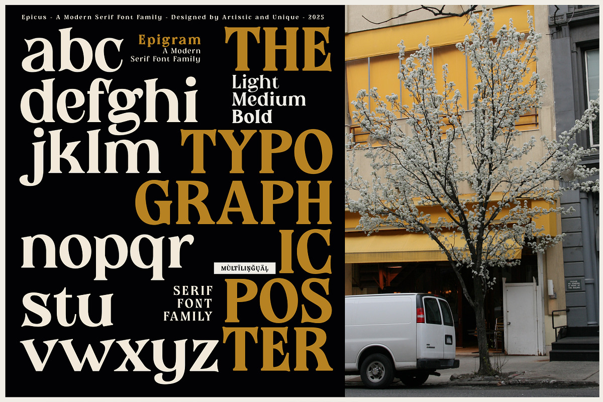Epicus - Serif font family, a Font by Artistic & Unique (Photo 9 of 14)