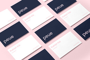 Peue Realsitic Business Card Mockup