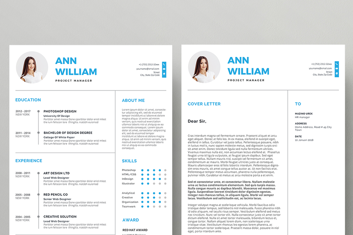 Cover Letter & Resume Template, a Resume Template by Hito Graphic (Photo 3 of 8)