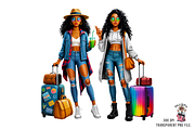10 Travel Girls PNG Clipart, a Graphic by Clipart Bloom (Thumbnail 4 of 12)