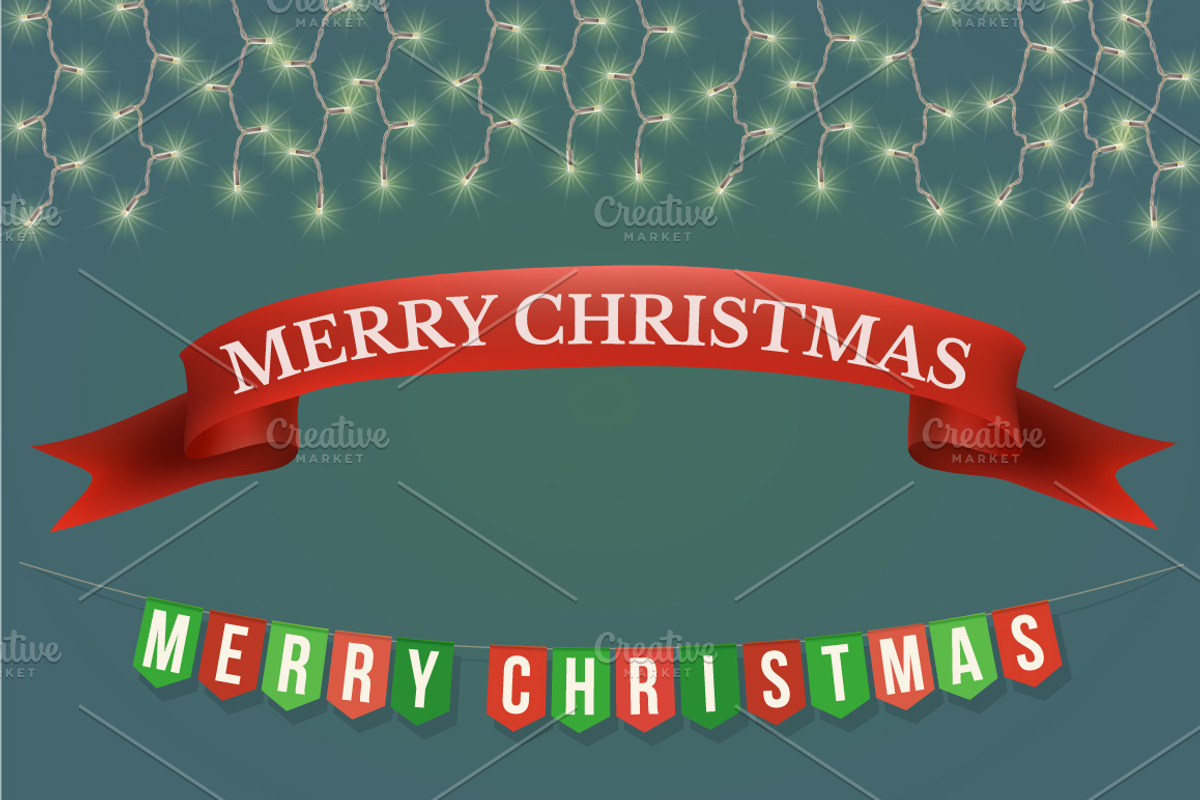 Set for Merry Christmas cards., a Decorative Illustration by belander (Photo 9 of 10)