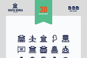 South Korea 90 Icons