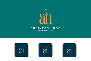 AH, HA Abstract Logo Design