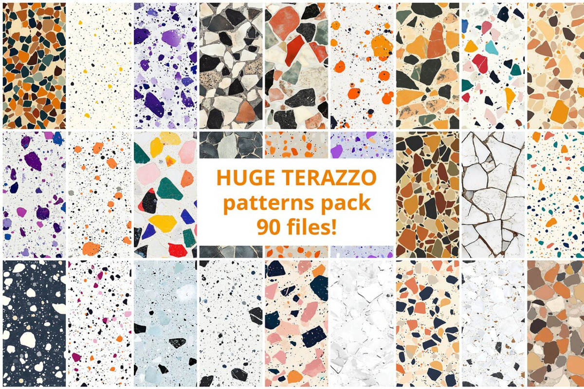 90 Terrazzo Seamless Patterns, a Pattern Graphic by mkStudioLab (Photo 1 of 4)