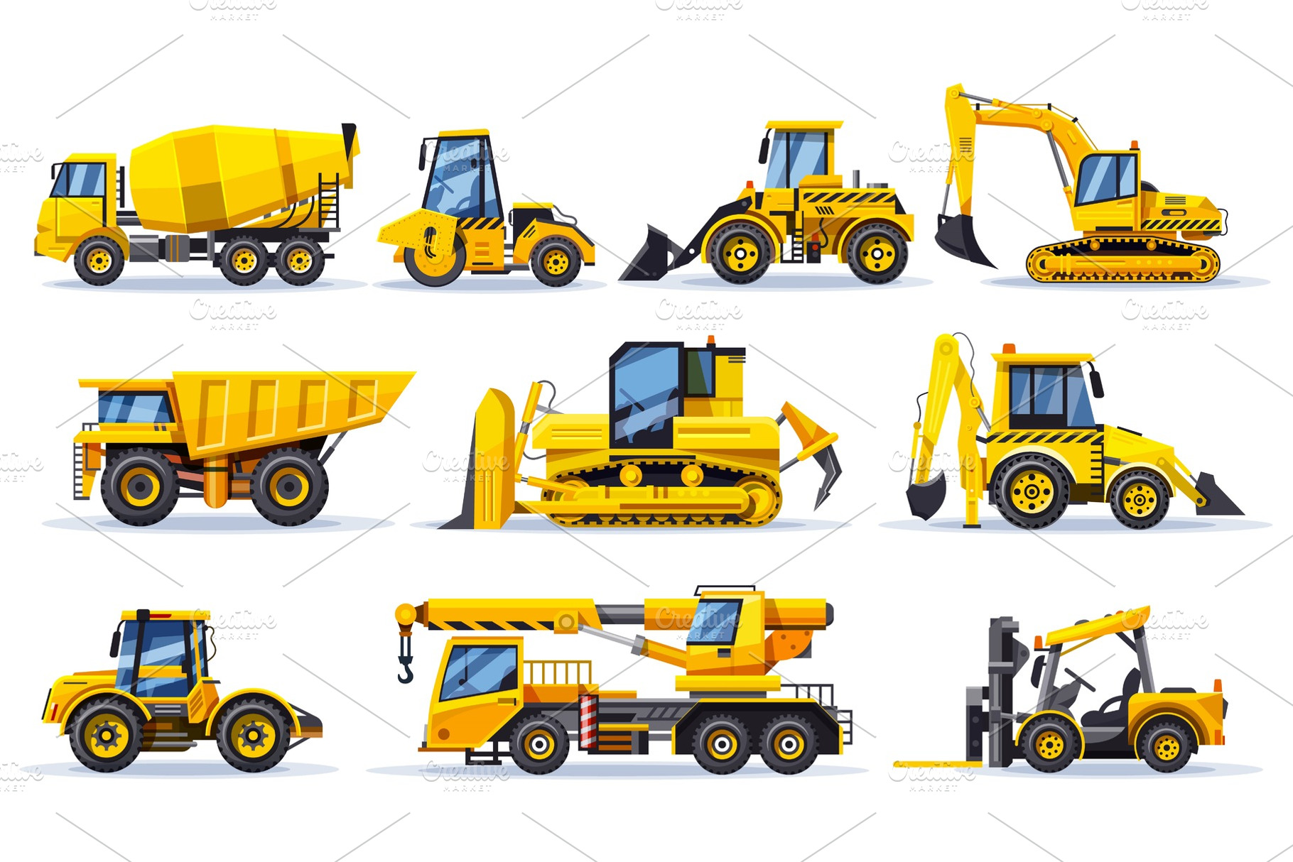 Set of building trucks, an Industrial Photo by GenziWorkshop