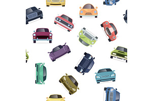 Cars front view. template pattern, a Transportation Illustration by Onyx