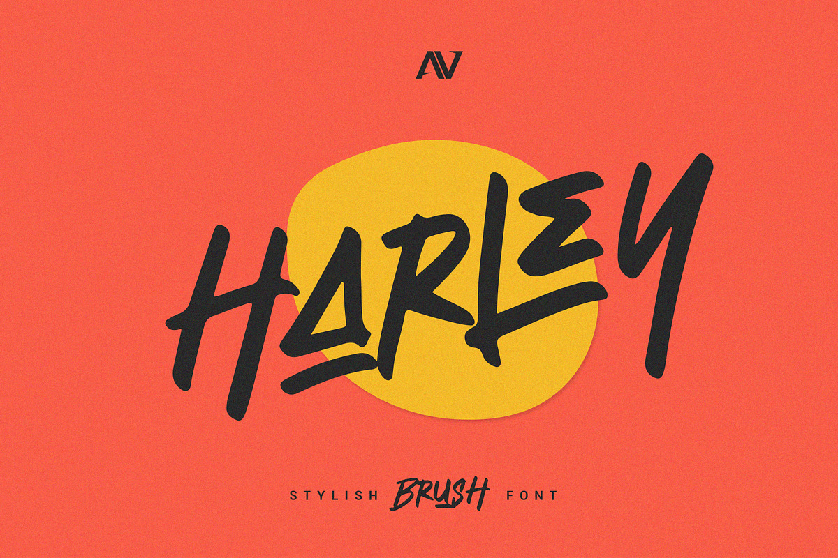 Harley - Stylish Brush, a Script Font by ARSAVISUAL (Photo 1 of 9)