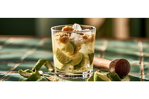 Classic Caipirinha Cocktail With, a Food & Drink Photo by piter.goskov
