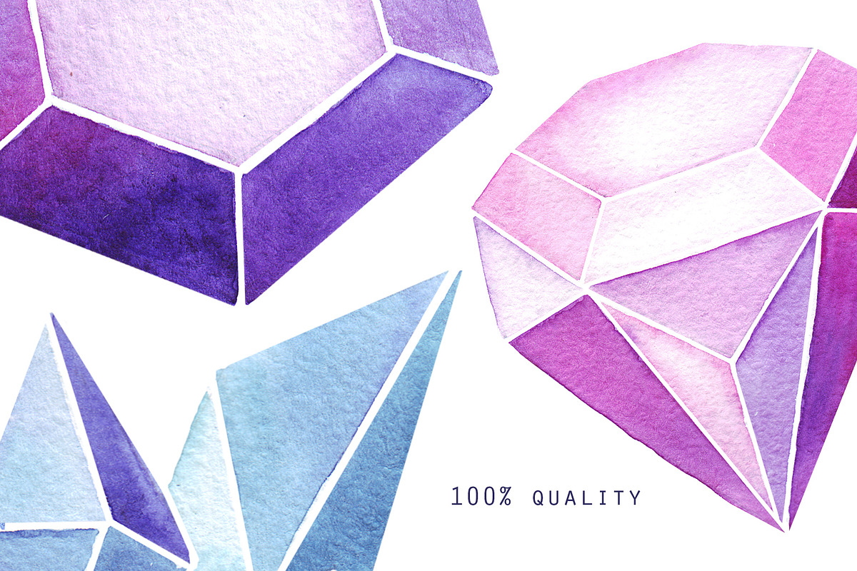 watercolor crystals, an Object Graphic by YuliaBiser (Photo 2 of 4)