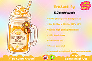 Cute ButterBeer Soda Clipart PNG, a Food Illustration by K.JackArtwork (Thumbnail 4 of 4)