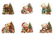 Christmas Bears Festive Teddy, a Seasonal Illustration by CreationArt (Thumbnail 5 of 5)