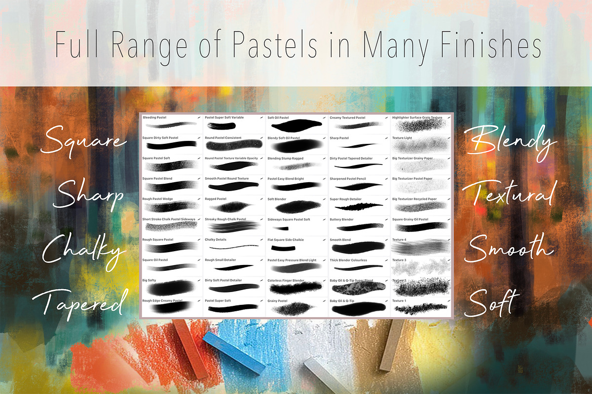 Pastel Mega Brush Set for Procreate, a Brushes & More by DeloresArt (Photo 3 of 12)