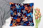 Blue & Orange Floral Pattern, a Pattern Graphic by MartinShop (Thumbnail 8 of 10)