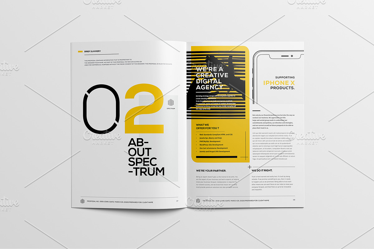 Full Proposal Package Template, a Stationery Template by Mastergfx (Photo 12 of 32)