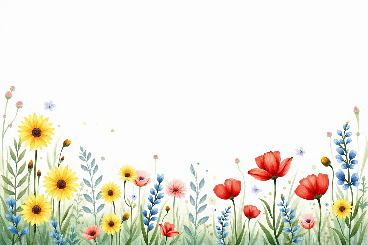 Summer Field Flower Lower Border, an Illustration by BIPLOB EXPERT (Photo 2 of 14)
