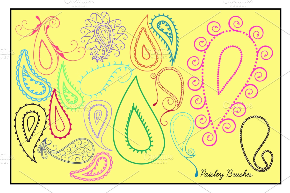 Paisley Brushes, an Illustration by MDD Designs (Photo 1 of 2)