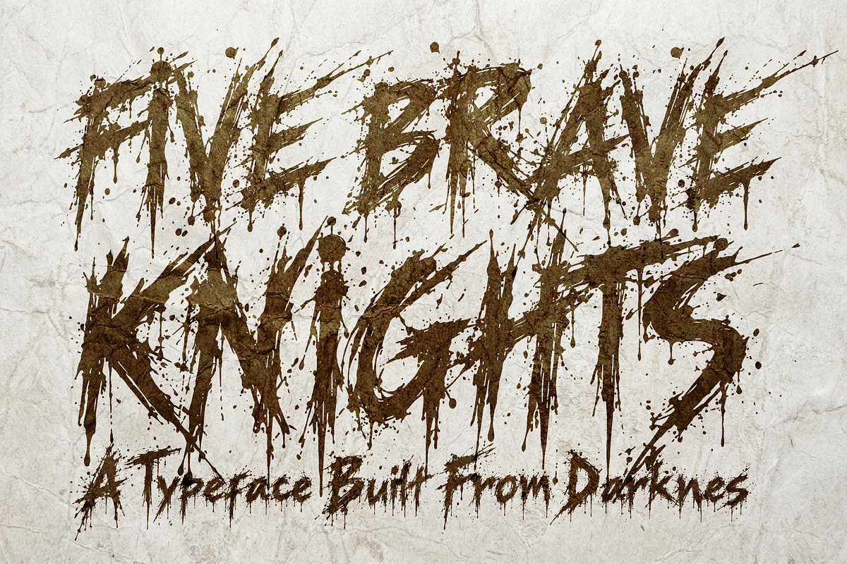 Five Brave Knights - Darknes & Chaos, a Handwritten Font by HypeWorksCo (Photo 1 of 16)