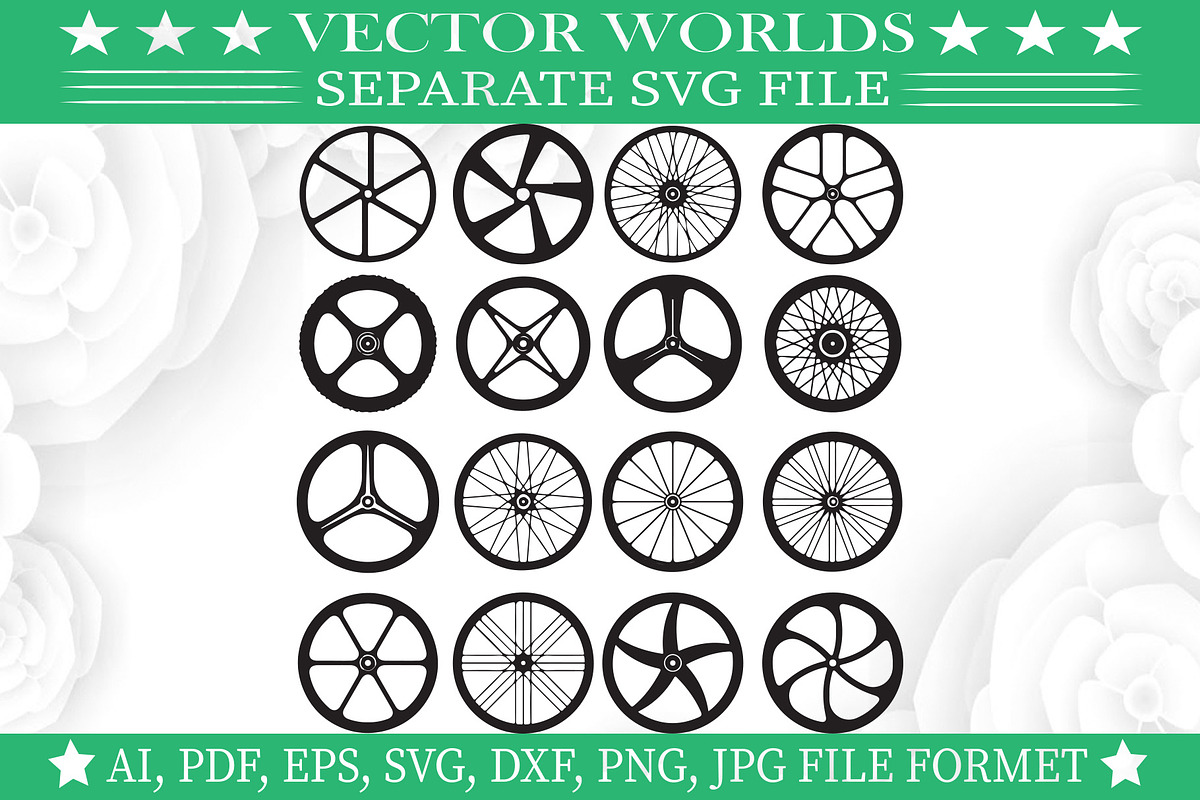 Bicycle Wheel SVG, Wheel SVG, an Object Graphic by VectorWorlds