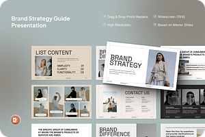 Brand Strategy Guide PowerPoint, a Presentation Template by SquidPixey