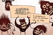 Monsters bundle, vector, an Illustration by IvanNikulin (Thumbnail 1 of 2)