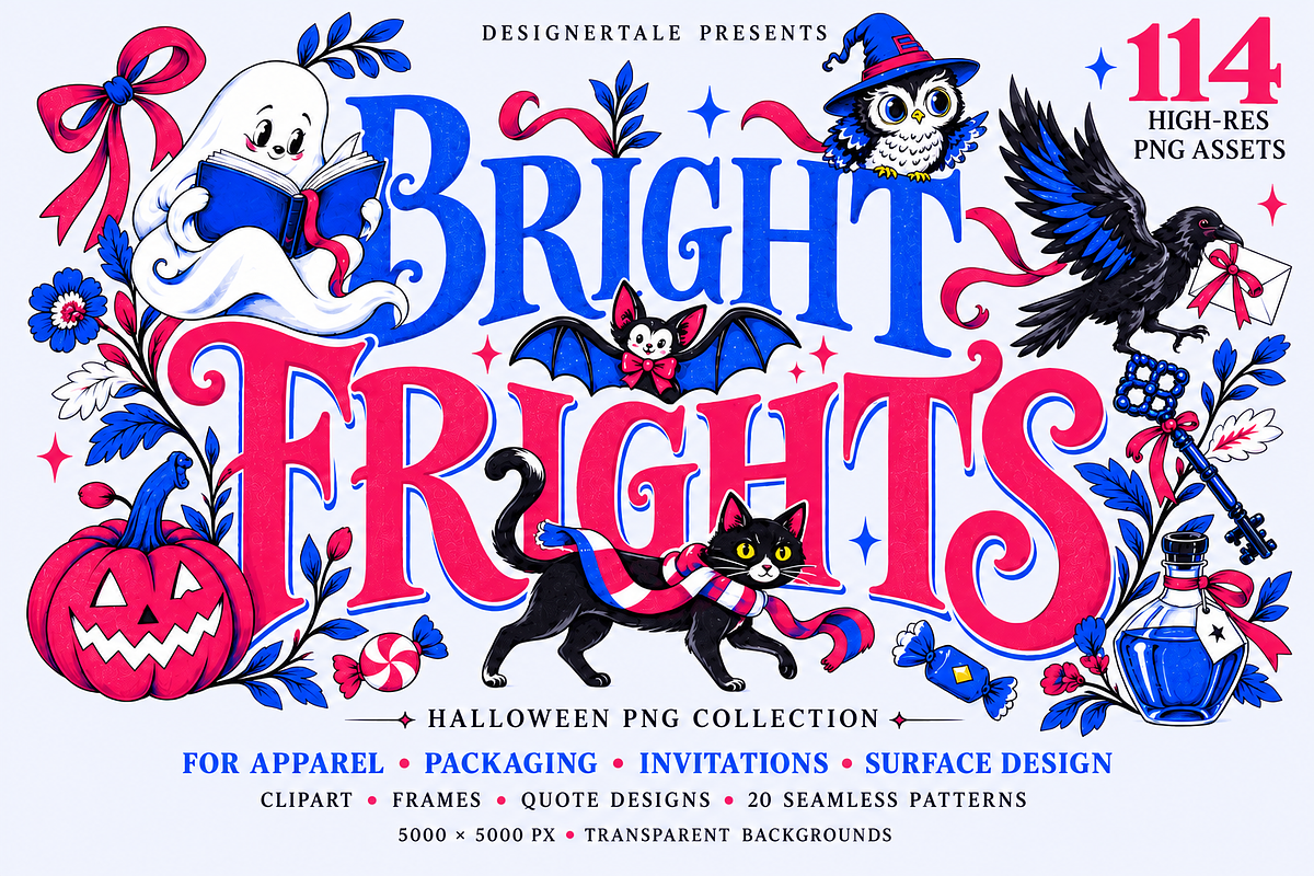 Bright Frights Halloween PNG Bundle, an Object Graphic by Designertale (Photo 1 of 10)