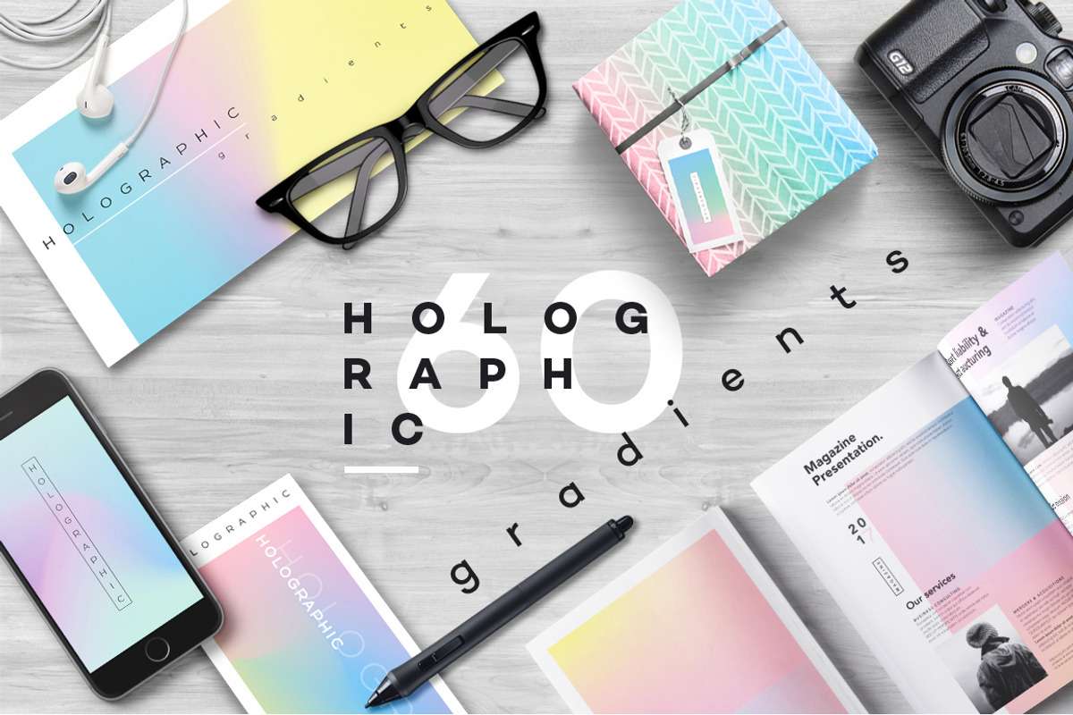 Holographic gradients, a Texture Graphic by Polar Vectors (Photo 1 of 17)