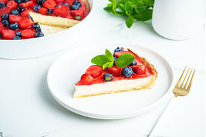 Tart with fresh berries and cream, a Food & Drink Photo by Nadia-nb