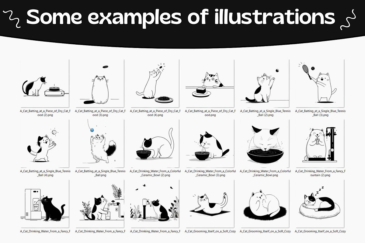 Notion style Cat & Dog Illustrations, an Animal Illustration by DaisyStudio (Photo 5 of 10)