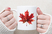Watercolor Fall Autumn Leaves Clipar, an Illustration by Sublimation Artist (Thumbnail 5 of 6)