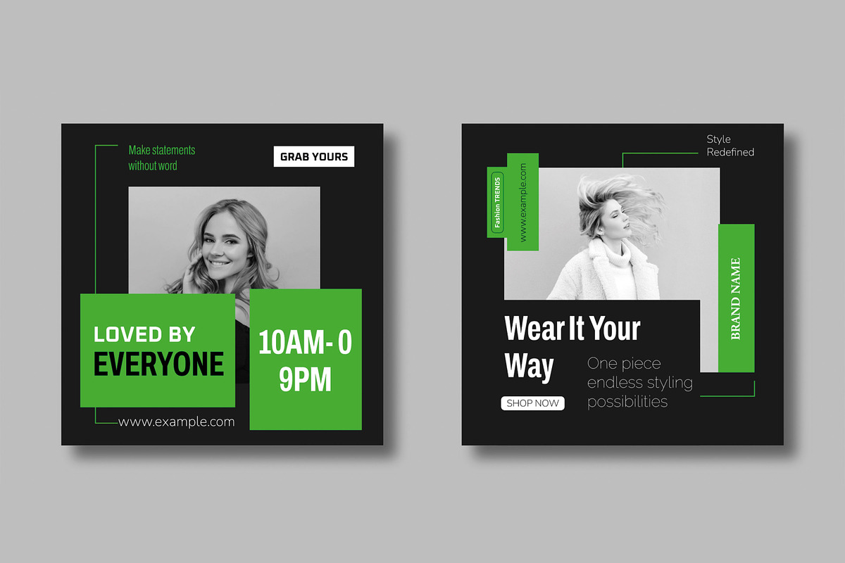 Fashion Social Media Template, a Social Media Template by MightyDesign (Photo 4 of 8)