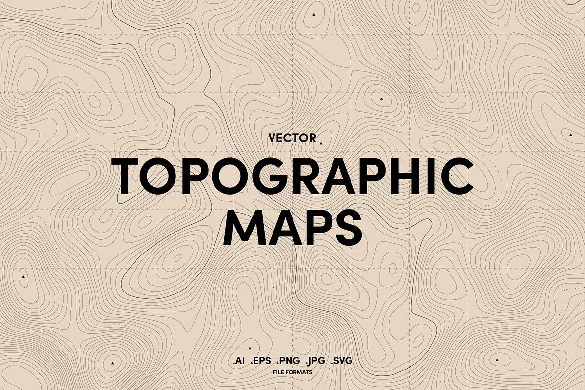 Vector Topographic Maps - Pack 1, a Texture Graphic by BenDesigner (Photo 1 of 5)