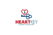 Heart Key Logo, a Branding & Logo Template by Creative Dezing (Thumbnail 1 of 5)