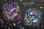 Sea Life Cartoon Doodle Big Pack, a Decorative Illustration by BALABOLKA (Thumbnail 6 of 10)