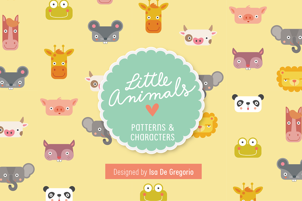 Cute Little Animals, a Pattern Graphic by Isa De Gregorio (Photo 1 of 5)