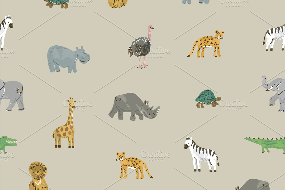 Cute Safari Animals Clipart, an Animal Illustration by GooseFrol (Photo 4 of 14)