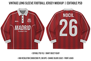 Vintage Longsleeve Jersey Mockup PSD, a Shirt Mockup by std.badboy (Thumbnail 1 of 4)