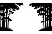 Forest Frame Silhouette SVG Bundle, an Illustration by jahid234 (Thumbnail 17 of 51)