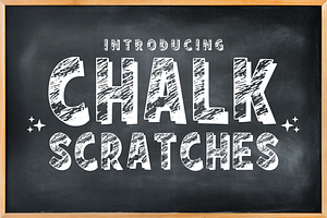 Chalk Scratches - Chalkboard Font, a Sans Serif Font by KiddoGlyphs Studio