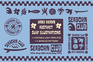Hand Drawn Surf Graphics + Logos