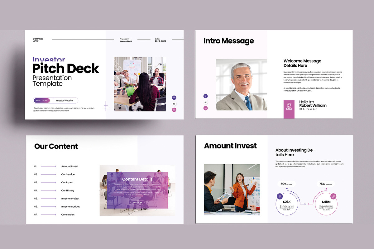 Investor Pitch Deck Presentation, a Presentation Template by MightyDesign (Photo 4 of 8)