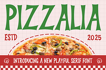 Pizzalia Playful Food Font