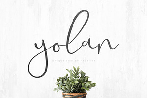 Yolan Unique Font, a Script Font by FadeLine Studio