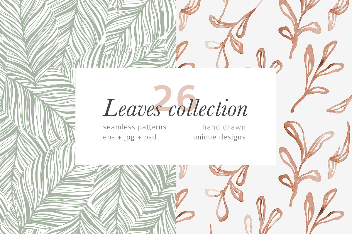 Leaves patterns collection, a Pattern Graphic by Magnia (Photo 1 of 7)