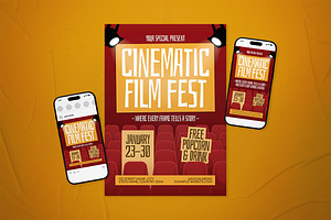 Film Fest Event Flyer Set, a Flyer Template by The Good Store