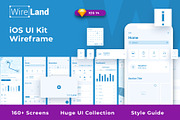 iOS 14 Wireframe Library, a Wireframe Template by UI Design Resource (Thumbnail 1 of 9)