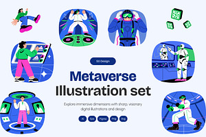 Metaverse Technology Illustration, a Technology Illustration by Creative Stall