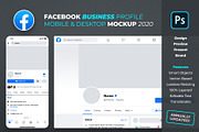 New Facebook Business Profile Mockup, a Social Media Template by FEINGOLD (Thumbnail 1 of 8)